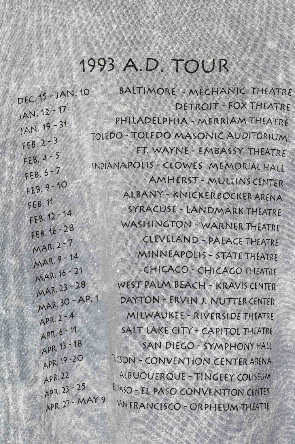 1993 A.D. Tour - T-Shirt